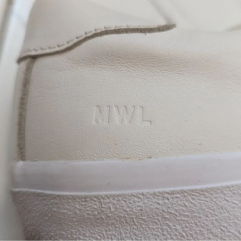 Madewell Off-White Sidewalk Low Top Leather Upper Sneakers Tennis Shoes Size 7.5